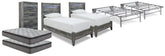 J&M Furniture - Ashley Furniture - Baystorm 2 Twin Panel Beds, 2 Mattresses, 2 Foundations, and Chest - 2 Twin Panel Beds, 2 Mattresses, 2 Foundations, and Chest - B221B45